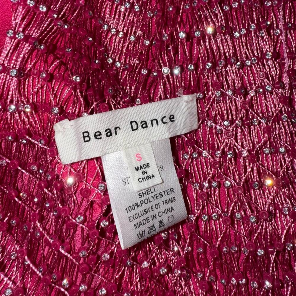 Pink Mesh Top with Rhinestones S - Picture 4 of 4